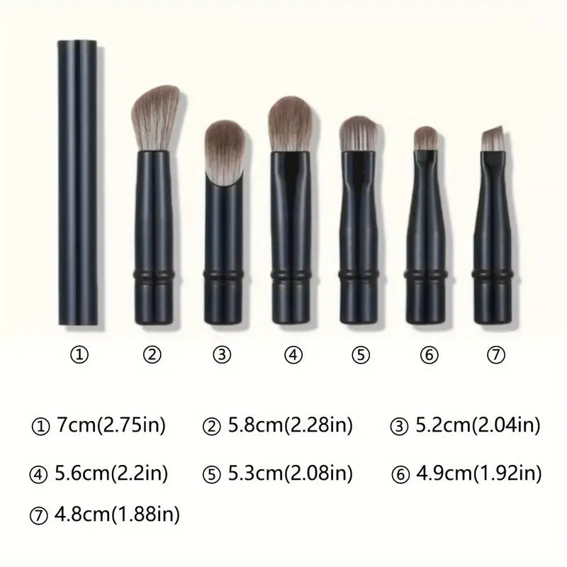 6Pcs Mini Travel Makeup Brushes Set With Box Portable Cosmetic Powder Foundation Blush Blending Concealer Make Up Brushes Set