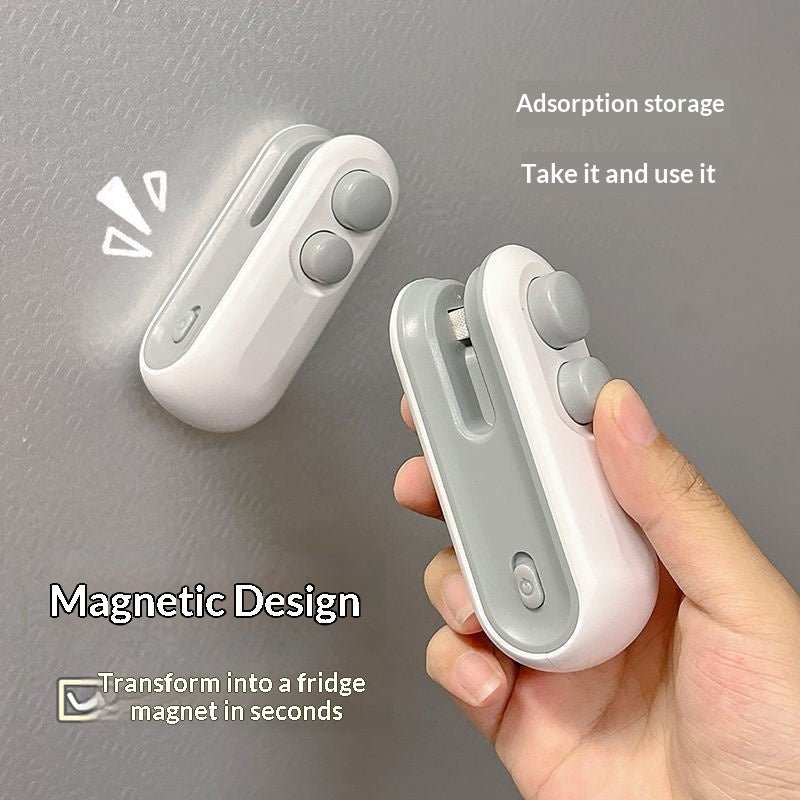 Mini 2 In 1 Sealer Heat Sealer Bag Opening Machine For Snacks Home USB Sealer Vacuum Sealer Snacks Plastic Bag Heat Sealer - ShopNorth